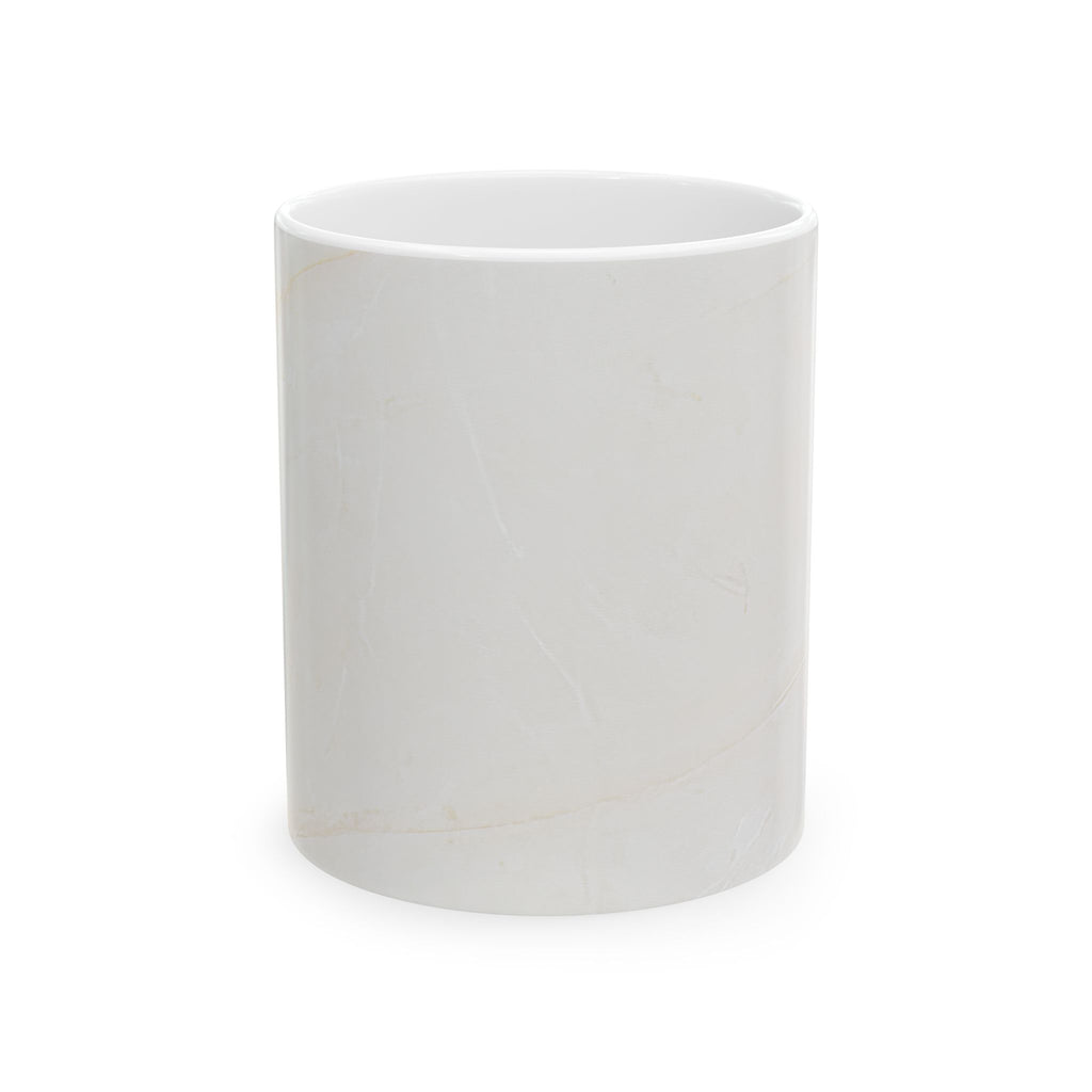 Venetian Plaster White Ceramic Mug