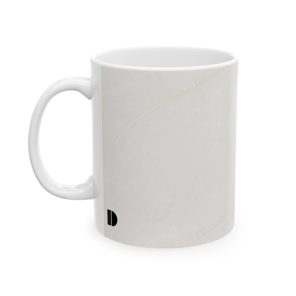 Venetian Plaster White Ceramic Mug