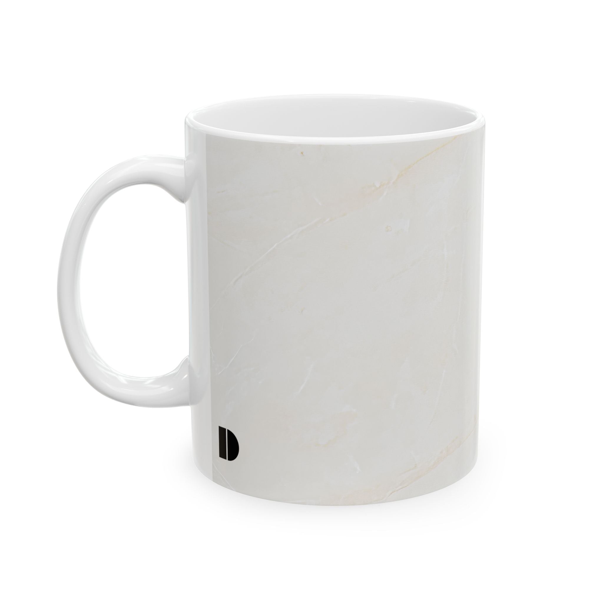 Venetian Plaster White Ceramic Mug