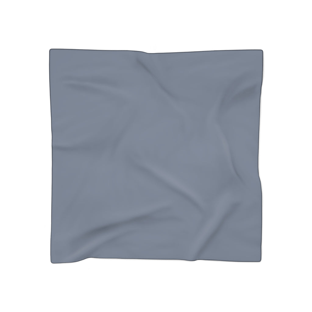 Blue sheer fabric scarf on a white background