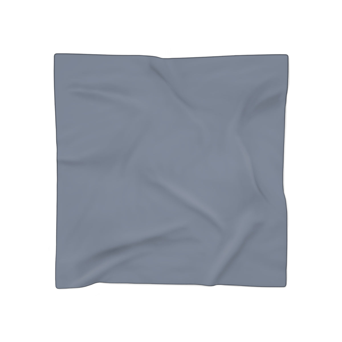 Blue sheer fabric scarf on a white background