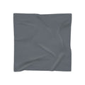 A square blue-gray scarf, displayed flat against a solid white background.