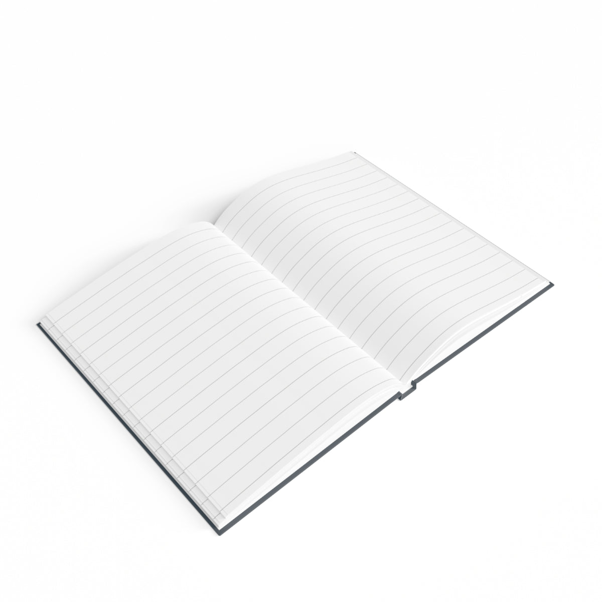 An open view of the minimalist hardcover notebook by The Cultivated Desk, displaying the premium ruled pages designed for sketching, travel journaling, and thoughtful writing.