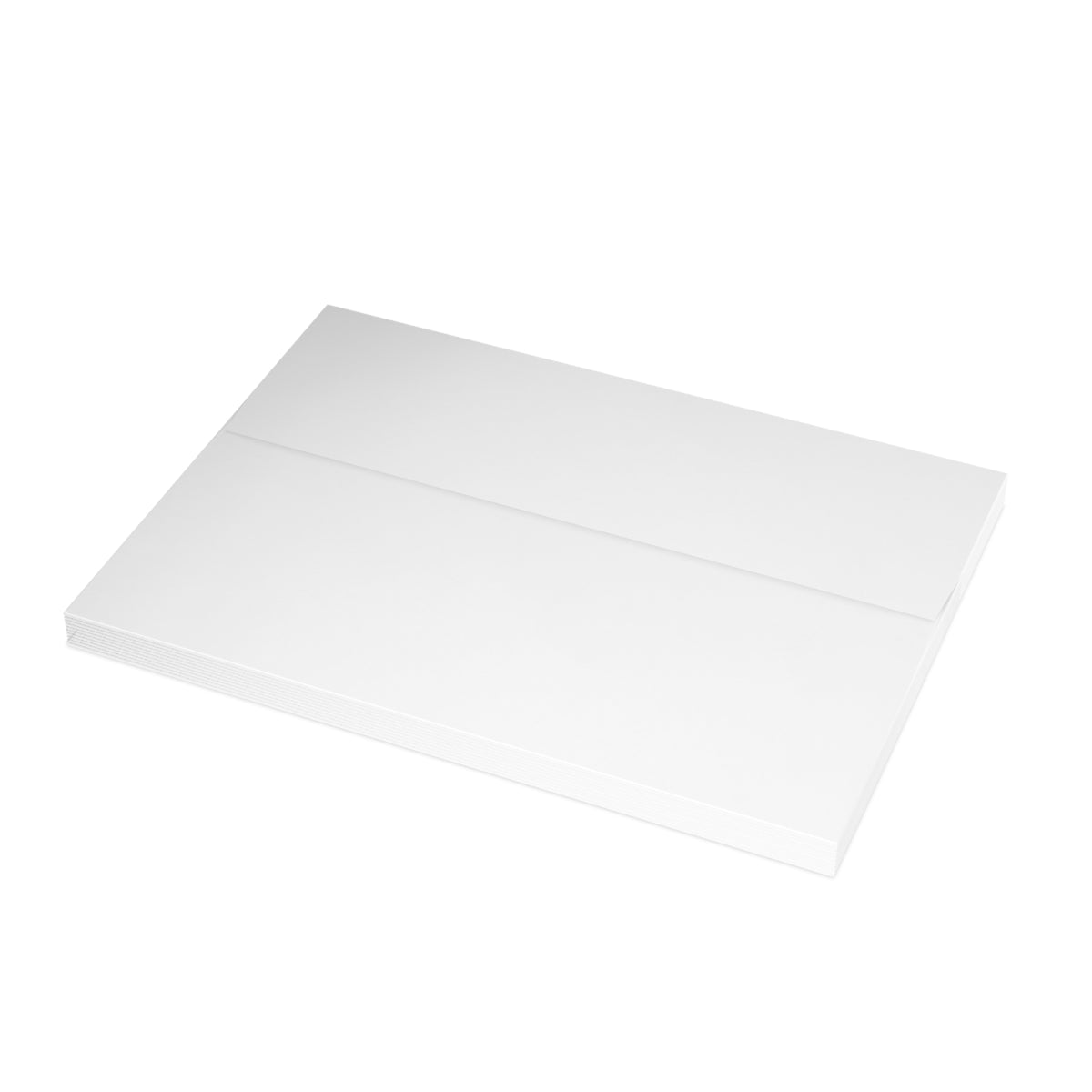 10 white envelopes on a white background