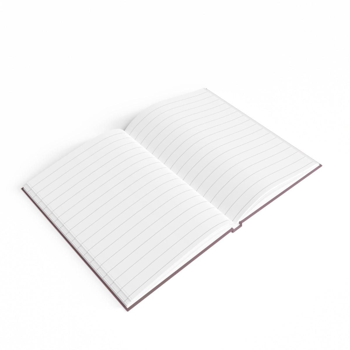 An open view of the minimalist hardcover notebook by The Cultivated Desk, displaying the premium ruled pages designed for sketching, travel journaling, and thoughtful writing.