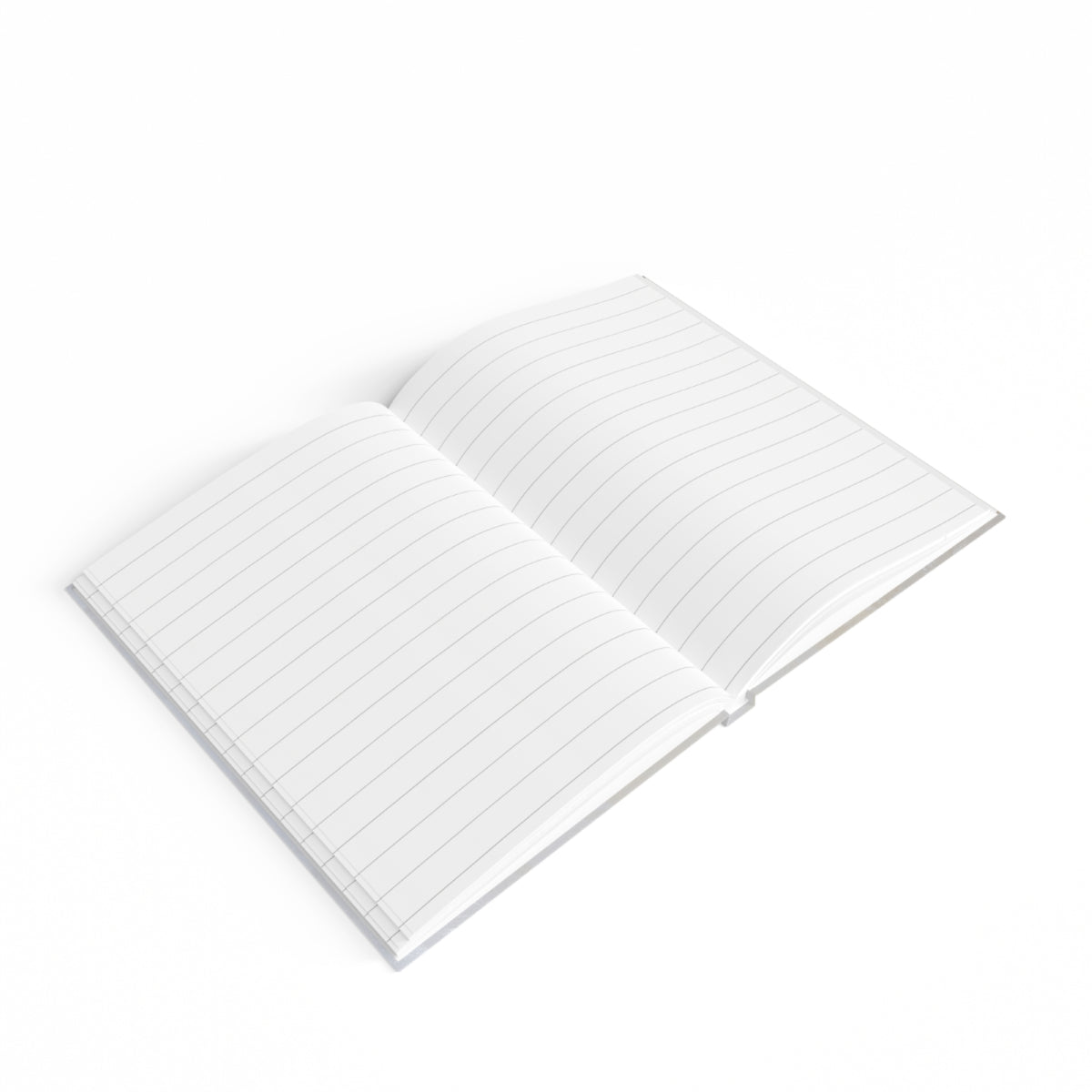 An open view of the minimalist hardcover notebook by The Cultivated Desk, displaying the premium ruled pages designed for sketching, travel journaling, and thoughtful writing.